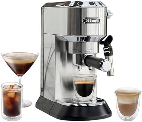 De'Longhi EC685M Dedica Deluxe Automatic Espresso Machine,35 oz, 1, Metallic