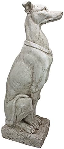 Design Toscano Man's Best Friend Dog with Basket Outdoor Garden Statue, 8 Inches Wide, 12 Inches Deep, 19 Inches High, Handcast Polyresin, Antique Stone Finish