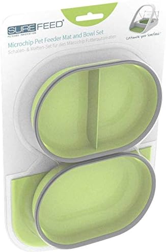 SureFeed Microchip Feeder Mat and Bowl Set, Gray