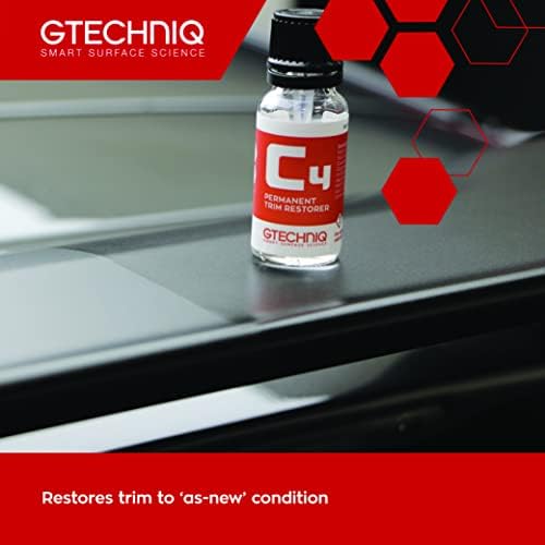 Gtechniq C4 Permanent Trim Restorer 15ml - Revitalize Tired, Faded, Discoloured Car and Vehicle Trim - Premium Weather Protection, UV Resistant, Leaves No Unattractive Gloss - 2 Year Durability | Revitalizes and Restores Faded Plastic Trim, UV Resistant…