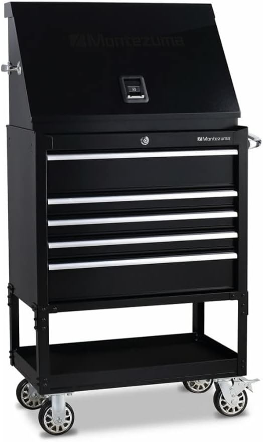 Montezuma ME300B 30-Inch Portable TRIANGLE Toolbox, Black