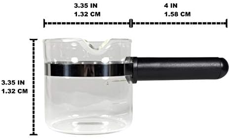 Univen 4 Cup Glass Espresso Coffee Carafe Compatible with Mr. Coffee, Krups, Salton, DeLonghi, Imusa, etc