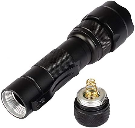 WF-502B Single Mode 1200 Lumen Mini Portable Tactical Clip Handheld Flashlight Torch Lamp, for Outdoor Sports and Indoor Activities (Camping, Hiking