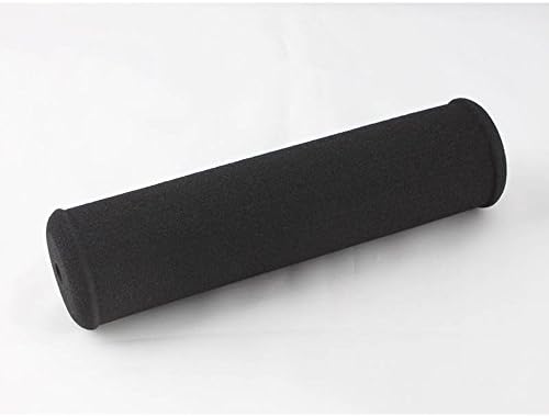 Short Black & Silver Pad & White Logo DC Soft Cushion High-Density Foam Crossbar Handlebar Protectors for ATVs Motorcycles Bikes (7.87in Long)