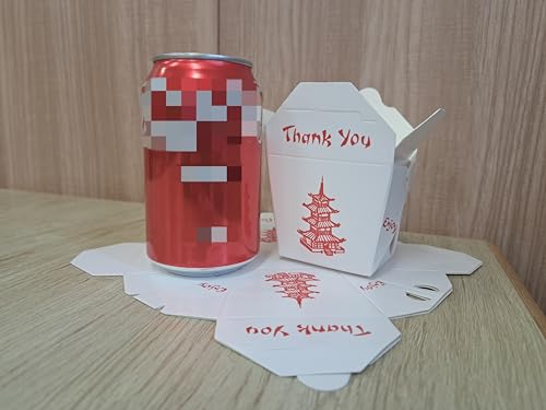 50 Pack 8oz Chinese take out box 8-OZ Bio Noodle Take Out Food Container: Perfect for Takeout Restaurants - White - Disposable and Recyclable (50)