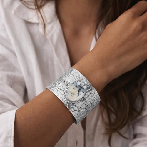SHOP LC DELIVERING JOY Handmade Gemstone Cuff Bracelet