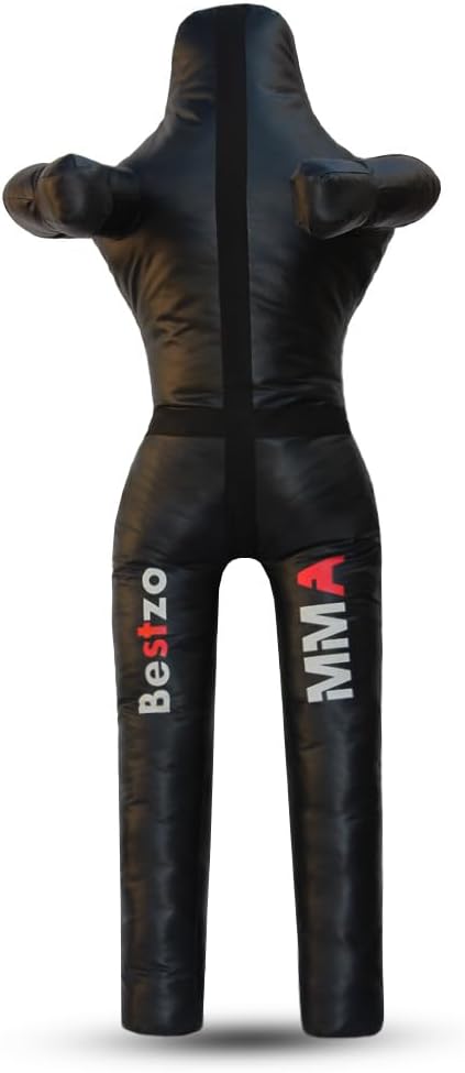 Bestzo MMA Grappling Dummy for Adult,Wrestling Dummy Jiu Jitsu, Judo Punching Bag Sparring Self Defense Training Dummy Black - Unfilled