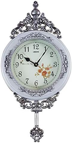 SHISEDECO 29.5" Large Vintage Antique Grandfather Pendulum Wall Clock, Blue
