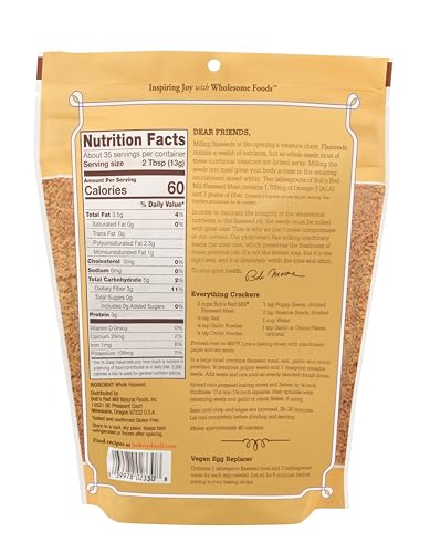 Bob's Red Mill Flaxseed Meal, 16oz (Pack of 4) - Gluten Free, Non GMO, Vegan, Paleo Friendly, Keto Friendly, Kosher