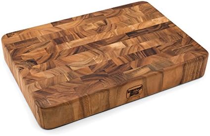 Ironwood Gourmet End Grain Union Stock Yard Professional Chopping Butcher Block, Brown