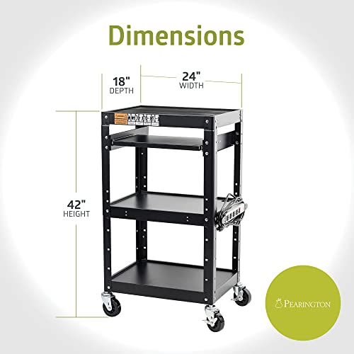 Pearington AV Presentation Cart Stand for Video Projector, TV, Laptop Computers, Printers