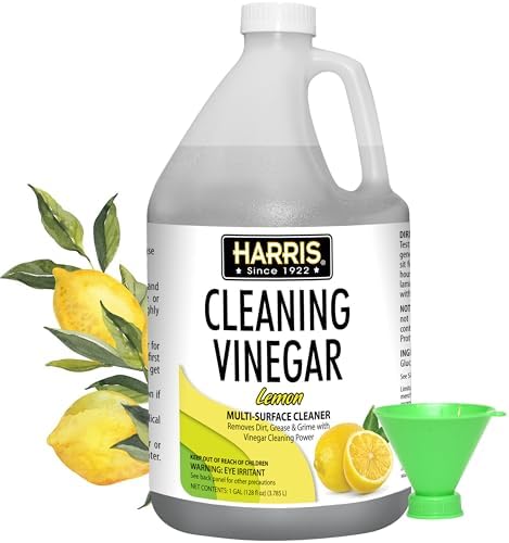 Harris Multi-Purpose Vinegar Household Surface Cleaner, Orange Scent, 128oz, Easy Pour Funnel Included