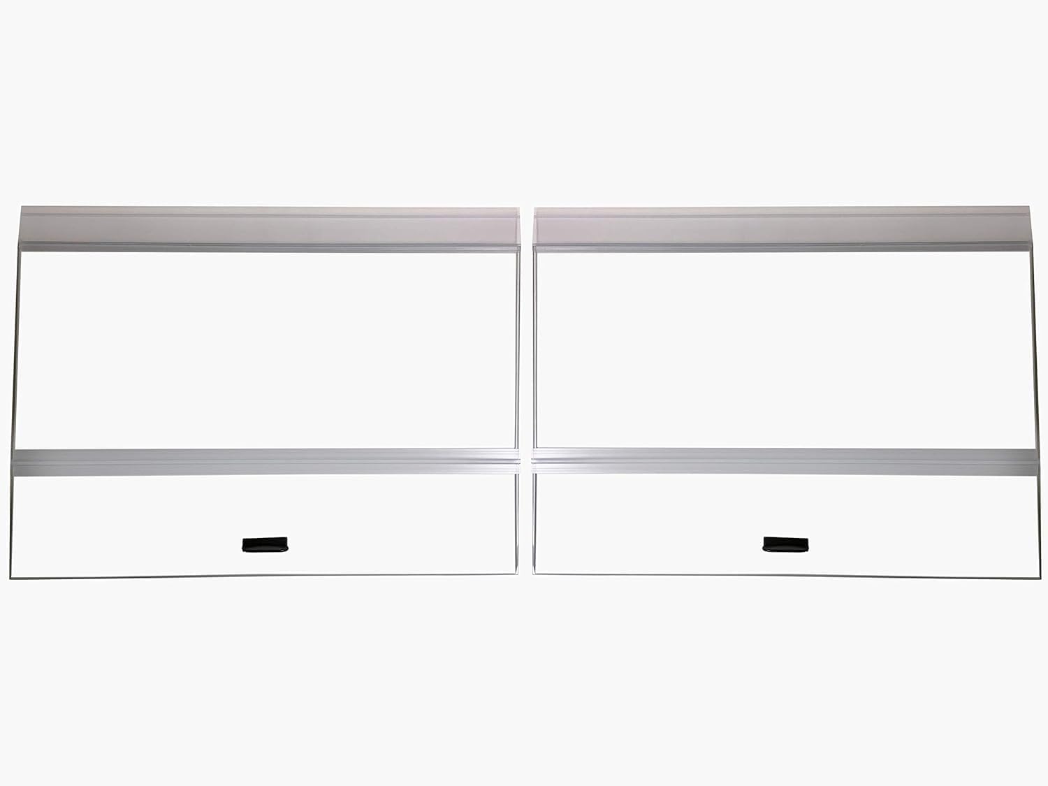 H2Pro 48x18 Glass Canopy 2 Piece Set for 75/90/110 Gallon Aquarium Fish Tank (22.08 x 16.57 x 0.16in)