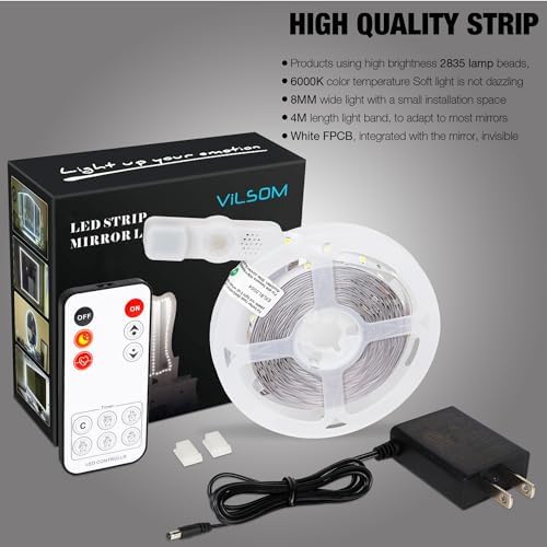 Led Vanity Mirror Lights Kit, ViLSOM 13ft/4M 240 LEDs Make-up Vanity Mirror