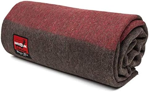 Heavy Duty Swiss Military Wool Blanket Cover, 62" x 88"