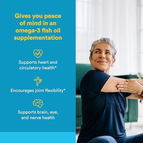 Natural Factors, RxOmega-3 Fish Oil, Pharmaceutical Grade, 1260 mg Omega-3 Per Serving, No Fishy Aftertaste, 240 Count (Pack of 1)