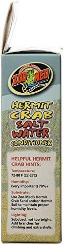 (3 Pack) Zoo Med Hermit Crab Salt Water Conditioner, 2.25-Ounce Each