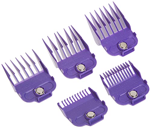 Andis 66345 Nano-Silver Magnetic Attachment 5 Combs with Long-Lasting Performance - Sizes 6", 8", 4", 3/8", 2"