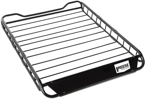 Reese Explore 1391300 Rooftop Cargo Basket, 44 x 35 Inches, 125 lbs. Capacity, Fits Most Vehicles with Cross Bars
