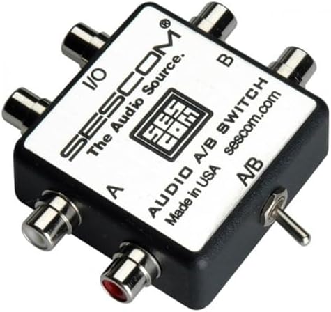 Sescom SES-AUDIO-AB RCA Stereo Audio MP3 FLAC WMA A/B Switch