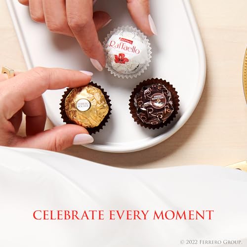 Raffaello Coconut Almond Pralines in Metal Tin Box 30 Individually Wrapped Treats, Perfect for Gifting, 10.6 oz