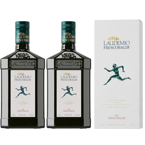 FRESCOBALDI Laudemio Extra Virgin Olive Oil, 16.9 FL Oz, 500ml, Premium, Award Winning Product of Tuscany, Italy, Fruity & Peppery Flavor, Smooth & Robust Low Acidity, Rich in Polyphenols | High Polyphenol Olive Oil | Cold Pressed hours after harvest | A…