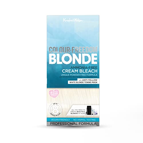 Knight & Wilson Color-Freedom Cream Hair Bleach Kit. Ammonia-Free Formula Lifts up to 8 Shades. Protects & Repairs While Lightening. Complete Hair