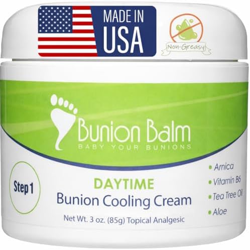 Bunion Balm Day Cream for Sensitive Bunions, Arnica and Menthol, Step 1 | Natural Hallux Valgus Salve for Daily Comfort