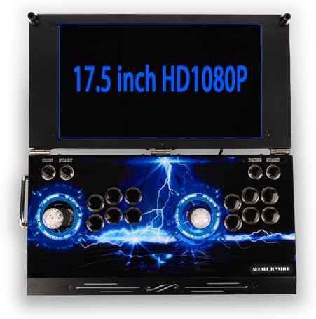 TOJASDN 30000 in 1 Portable Arcade Game Console 17.5-inch HD Screen Dual Players Pandoras Box 80S