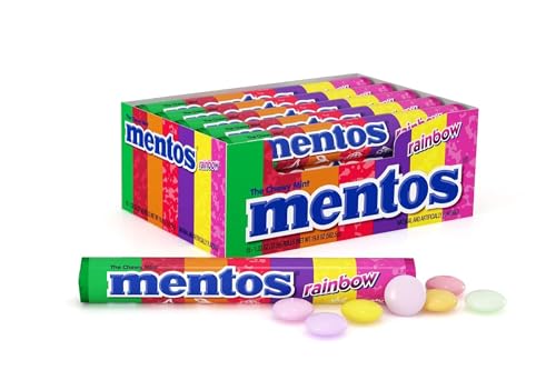 Mentos Chewy Mint Candy Roll, Cinnamon, 14 Pieces Per Roll, 15 Count Pack