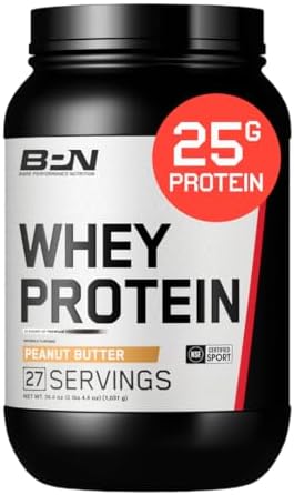 BARE PERFORMANCE NUTRITION, BPN Whey Protein + Casein Protein Powder Blend, Vanilla, 25g Protein per Serving Supports Lean Muscle Recovery