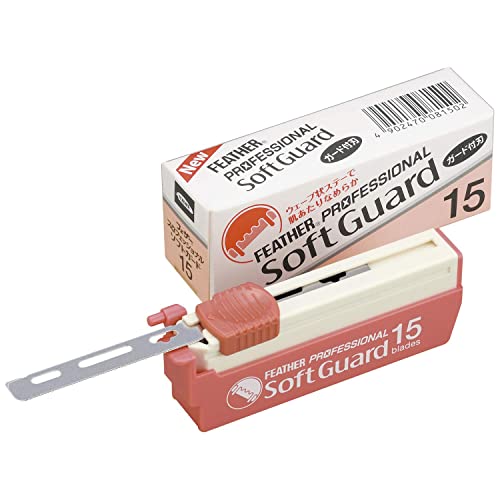 Feather Artist Club ProSoft Guard Razor Blades - Single Straight Edge Razor Blade with Guard Refills for Shaving - For Men, Women