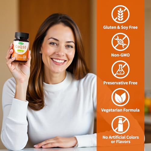 CoQ10 600mg Softgels Ubiquinol CoQ10 Supplement with PQQ & Vitamin E