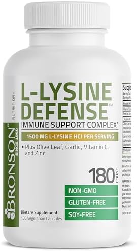 Bronson L-Lysine Defense Immune Support Complex, 1500 mg, 90 Capsules