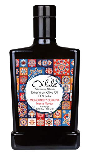 Oilala Extra Virgin Olive Oil, Coratina, High Polyphenols 765 mg/kg, High Hydroxytyrosol, Great For phenolic Shot, Drinking, Oleocanthal Rich Robust, Puglia Italy, Italian family farm, Single Source, Gold Medal NYIOOC (16.9 FL Oz)