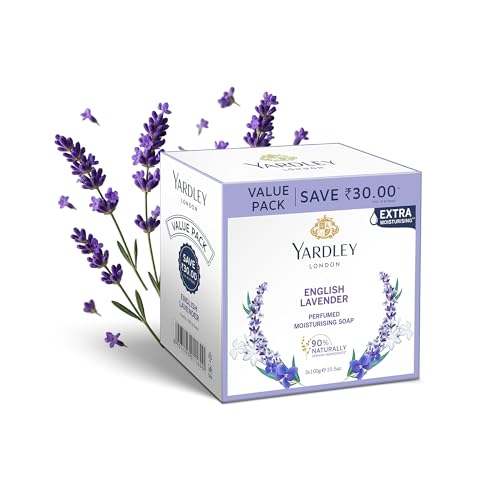 Yardley Oatmeal and Almond Bar Soap, 4.25 Ounce, Set of 3