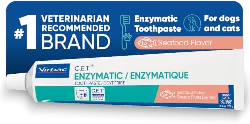 C.E.T. Enzymatic Toothpaste for Dogs and Cats, Vanilla Mint, 2.5oz | Plaque and tartar control for fresh breath, pet dental care toothpaste, Dual enzyme system, vanilla mint flavored toothpaste