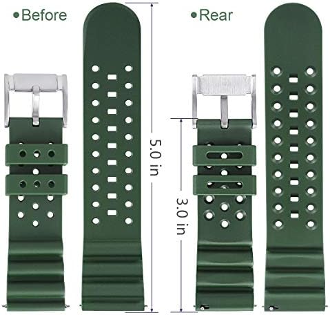 HUAFIY Silicone Watch Band 20mm22mm24mm FKM Rubber Watch Band for Men Women