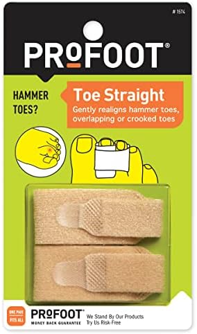 PROFOOT Toe Straight Hammertoe Wrap, Toe Straightener to Realign Overlapping or Crooked Toes, Hammer Toe Corrector for Women & Men, Non-Bulky