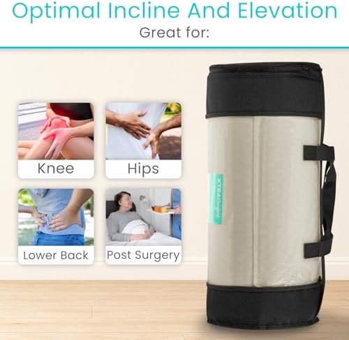 Xtra-Comfort Leg Elevation Pillow for Sleeping, Swelling, Post Surgery - Memory Foam Bed Wedge Pillow- Support Cushion for Pregnancy, Leg