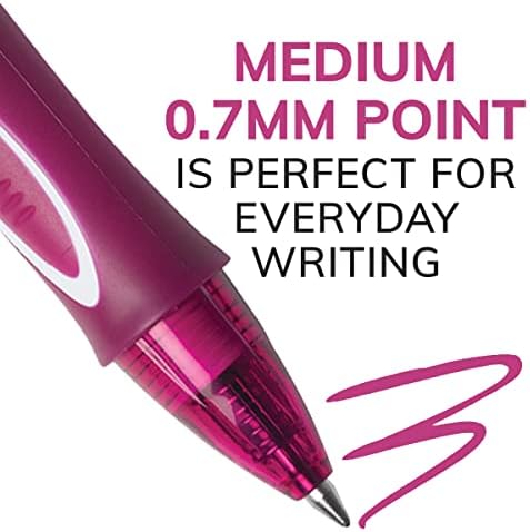 BIC Gelocity Quick Dry Gel Pens, Medium Point, 0.7 mm, 8-Count Pack | Full-Length Comfort Grip, Smudge-Resistant Quick Dry Ink, Ideal for School Supplies and Color-Coding Notes