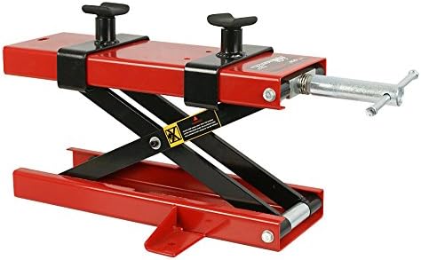 Motorcycle Jack Lift Stand 1100 lbs Scissor Lift Jack ATV Motorcycle Dirt Bike Scooter Crank Stand Street Bikes Cruisers Touring Motorcycles