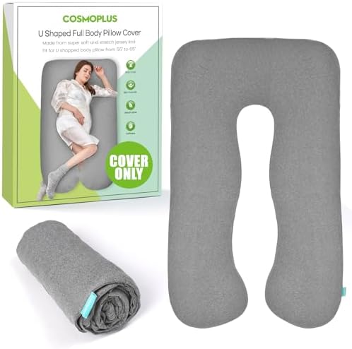 COSMOPLUS 𝐏𝐫𝐞𝐠𝐧𝐚𝐧𝐜𝐲 𝐏𝐢𝐥𝐥𝐨𝐰 𝐂𝐨𝐯𝐞𝐫 U Shaped Full Body Pillow Case 𝐂𝐨𝐯𝐞𝐫 for
