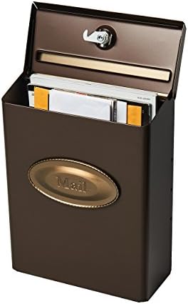 Gibraltar Mailboxes Designer Locking Medium Capacity Galvanized Steel Venetian Bronze, Wall-Mount Mailbox, DMVKGV04