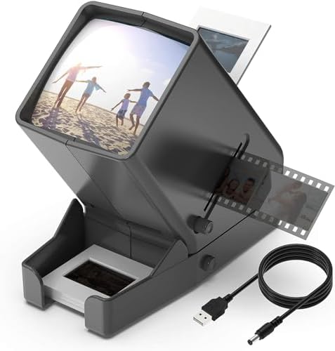 DIGITNOW!35mm Slide and Film Viewer, 3X Magnification LED Lighted Illuminated Viewing