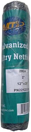 20GA Galvanized 12in x 25ft x 2in Mesh Chicken Wire Hexagonal Poultry Netting