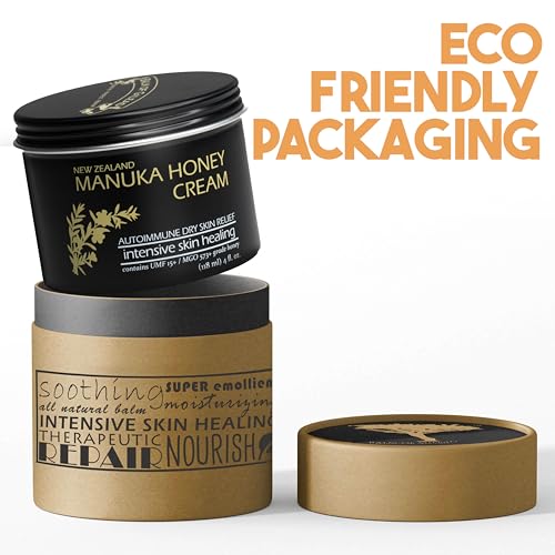 BALM OF GILEAD Manuka Eczema Honey Cream - Moisturizer for Sensitive Skin, Eczema, Psoriasis & Dermatitis - Manuka Honey Ointment, Grassfed Tallow