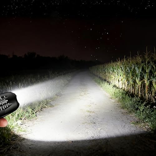 Pocketman LED Tactical Flashlight Super Bright LED Flashlights Portable Outdoor Water Resistant Torch with 5 Light Modes（10Pack）