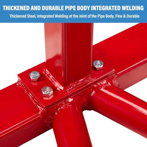 SUNROAD Motorcycle Front Wheel Chock for Garage Parking,Red