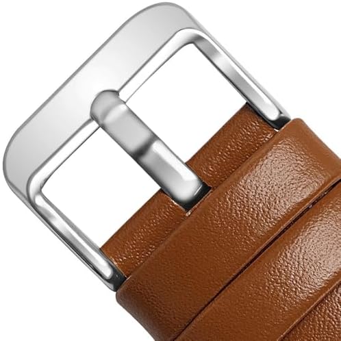 Fullmosa 22mm Quick Release Leather Watch Band for Garmin Samsung Galaxy | Strap for Garmin Vivoactive 4 45mm,Garmin Venu 4(45mm)/Venu 3/Venu 2,Samsung Galaxy Women Men, Red&Silver Buckle